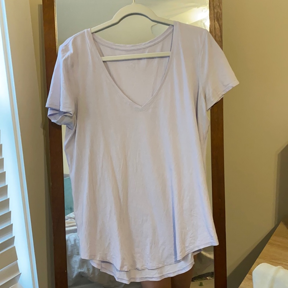 Lululemon Lavender V-Neck T-shirt